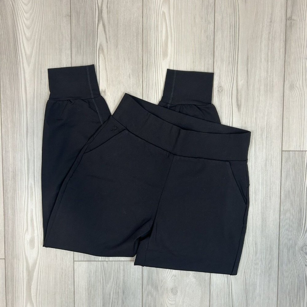 Public Rec All Day Jogger Pants Nylon Stretch Waist High Rise Cuffed 30x26 Black